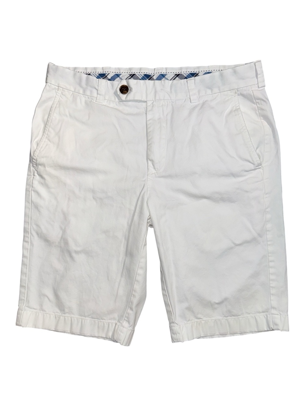 Brooks Brothers White Flat-Front Men’s Chino Shorts